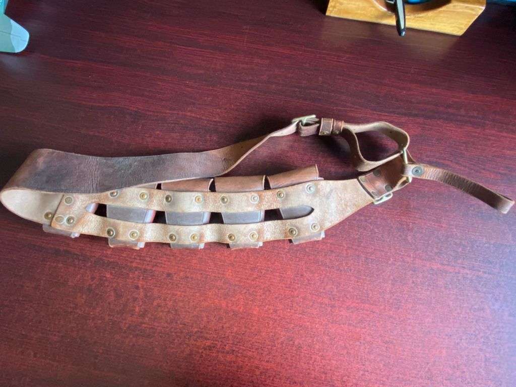 SA MADE (STAMPED) SAP LEE ENFIELD 5 POCKET BANDOLIER-IN VERY GOOD CONDITION