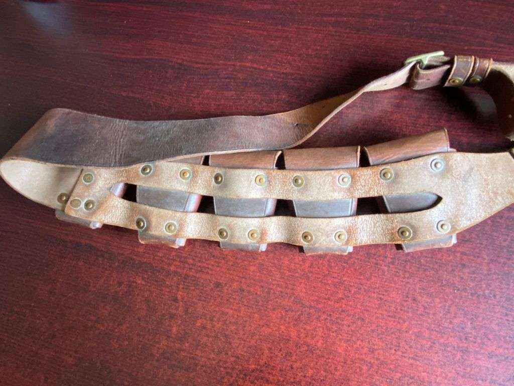 SA MADE (STAMPED) SAP LEE ENFIELD 5 POCKET BANDOLIER-IN VERY GOOD CONDITION