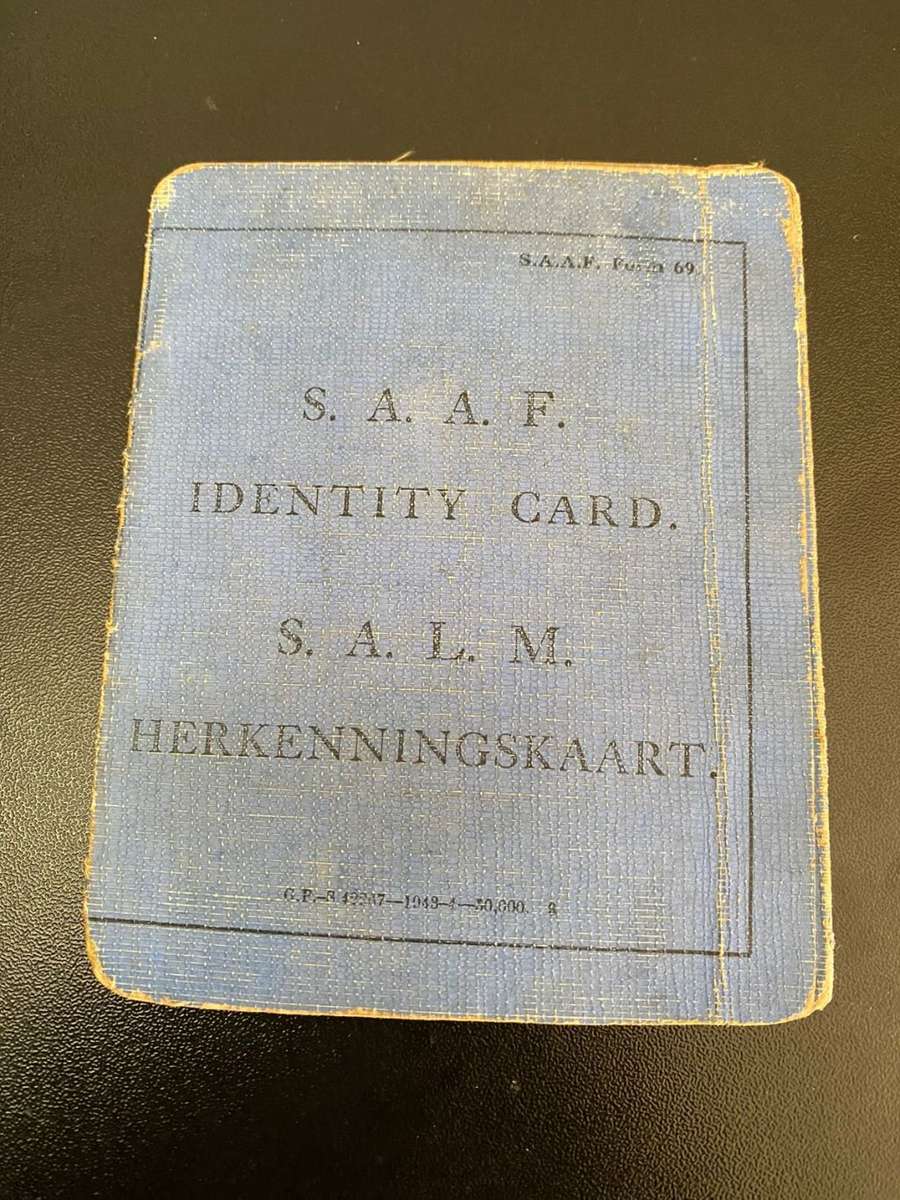 WW2 S.A.A.F. INDENTITY CARD TO J. SUSMAN