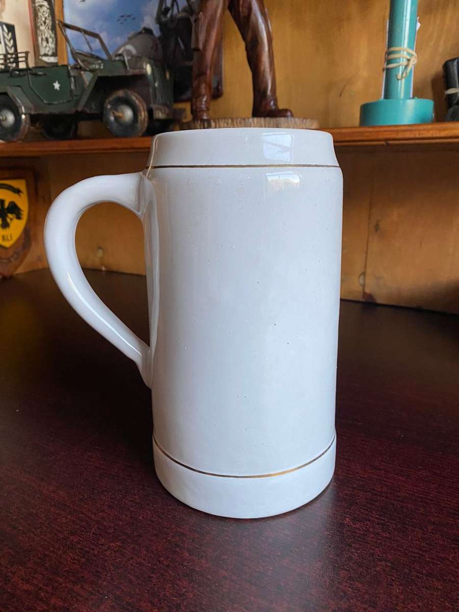 LARGE RHODESIAN OPERATION HURRICANE MUG-NOBEL POTTERIES STAMP-HEIGHT 20 CM-GOOD CONDITION WITH NO DA