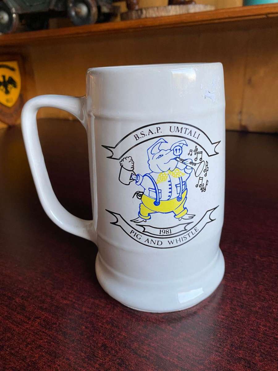 RHODESIAN BSAP UMTALI MUG-HEIGHT 15 CM-GOOD CONDITION WITH NO DAMAGE