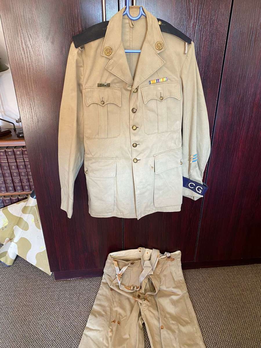 AUTHENTIC WW2 SA UDF HOME FRONT UNIFORM TUNIC + PANTS WITH ARMBAND-VETERAN WW1