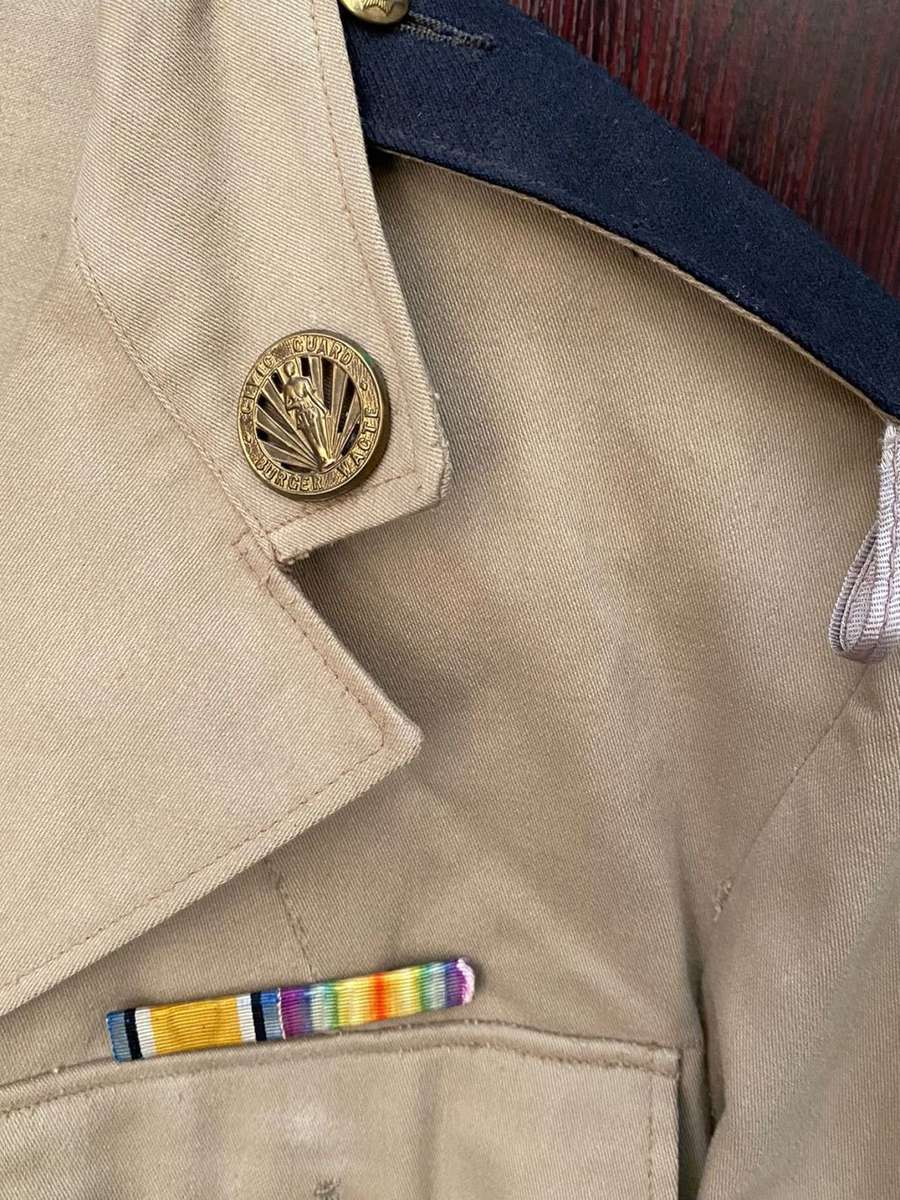 AUTHENTIC WW2 SA UDF HOME FRONT UNIFORM TUNIC + PANTS WITH ARMBAND-VETERAN WW1