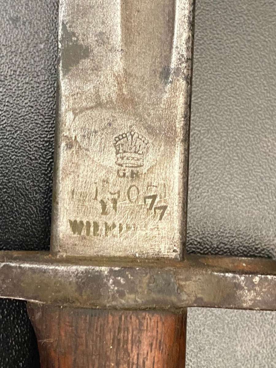 BRITISH 1907 PATTERN WILKINSON BAYONET WITH SCABBARD