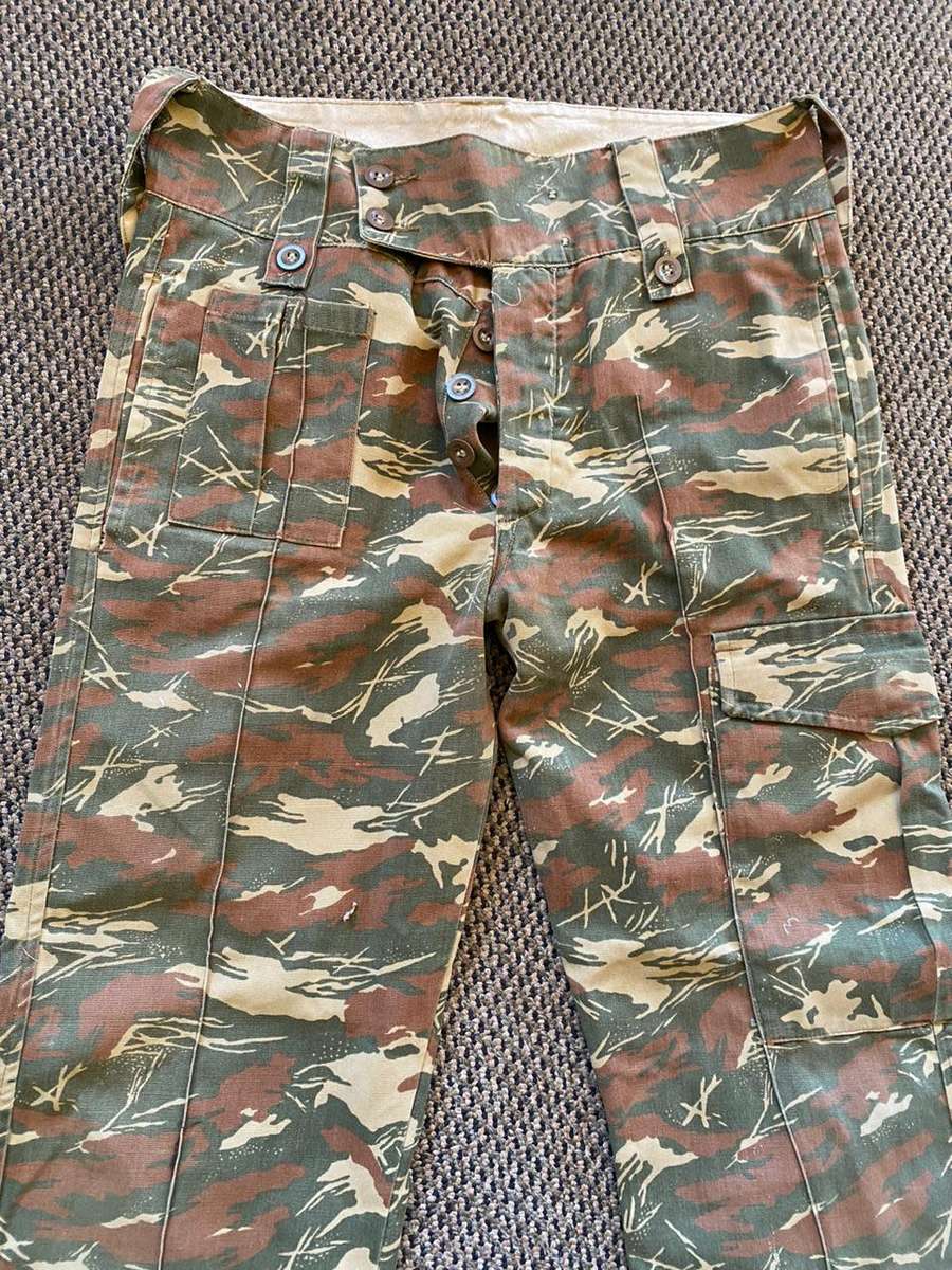 KOEVOET CAMO TROUSERS SIZE 32 WITH PIPE LENGTH OF 70CM-USED BUT GOOD CONDITION