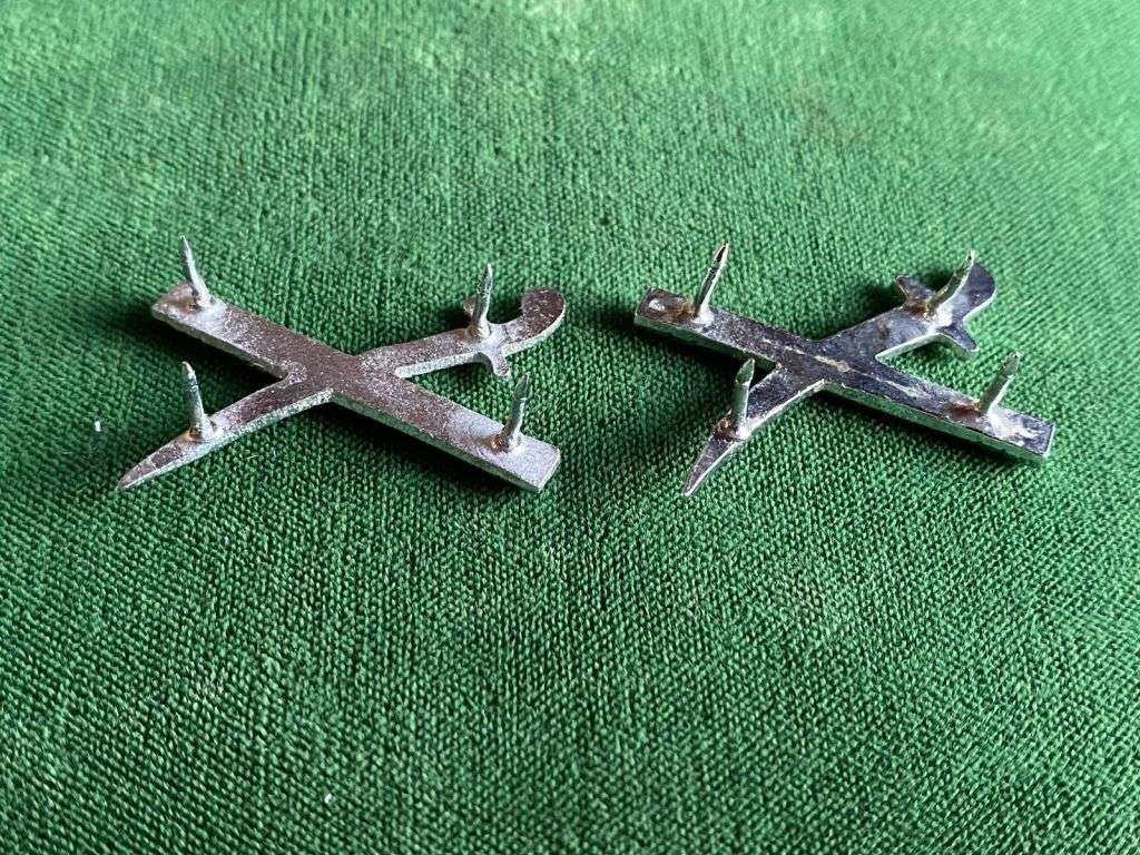 ARMY GENERAL CHROME,MESS DRESS BADGE PAIR-PINS INTACT