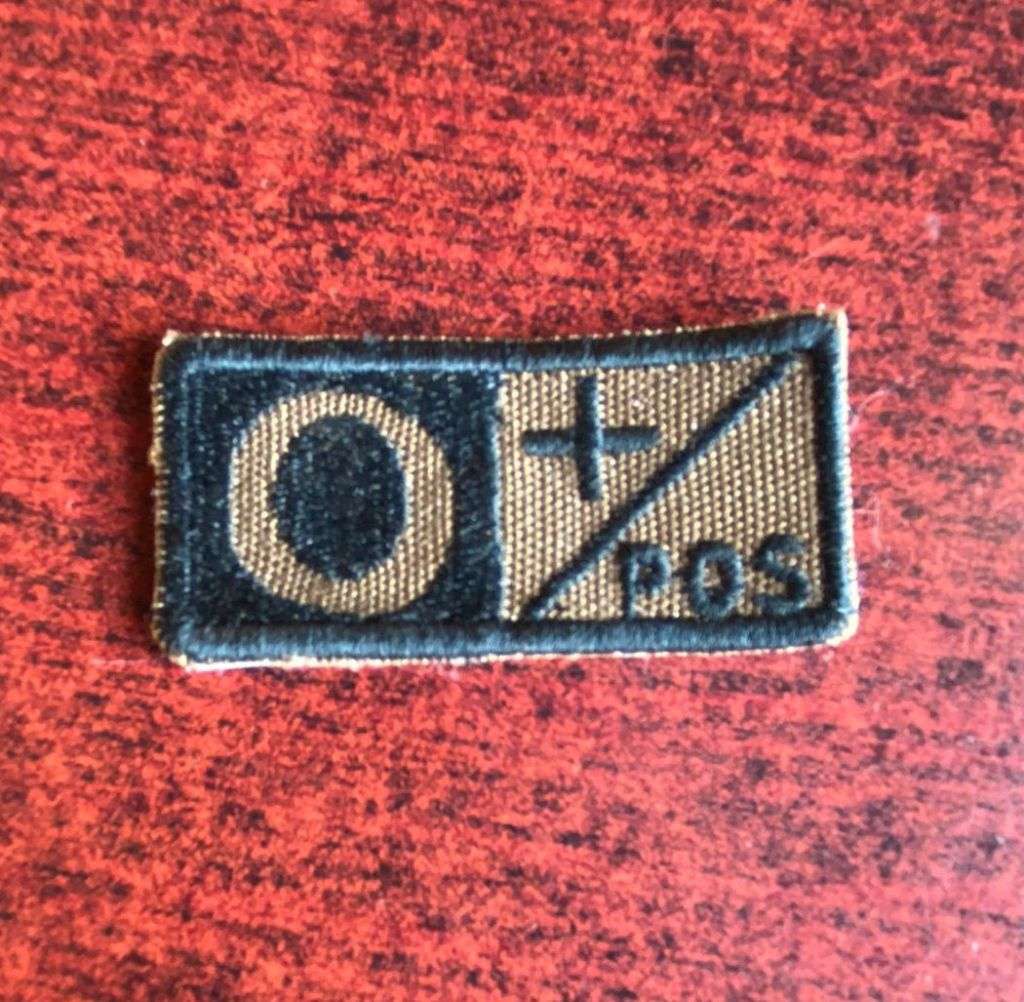 EMBROIDERED BLOOD GROUP PATCH