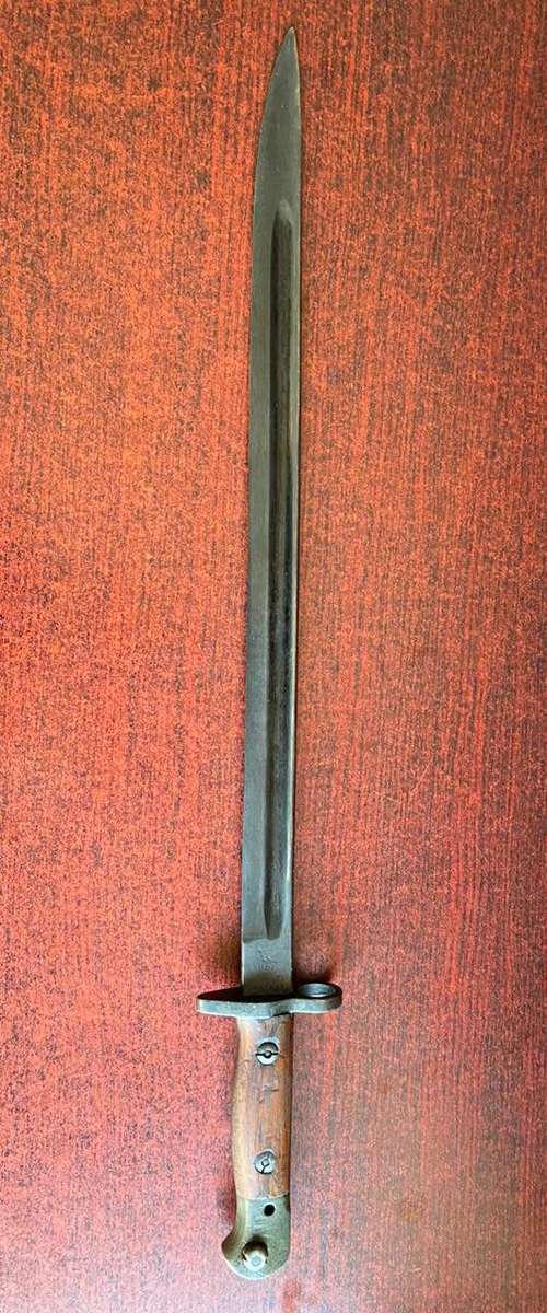 BRITISH MADE PATTERN 1907 SWORD BAYONET BY CHAPMAN-CHAPMAN ONLY PRODUCED 14250 BAYONETS BY THE END O