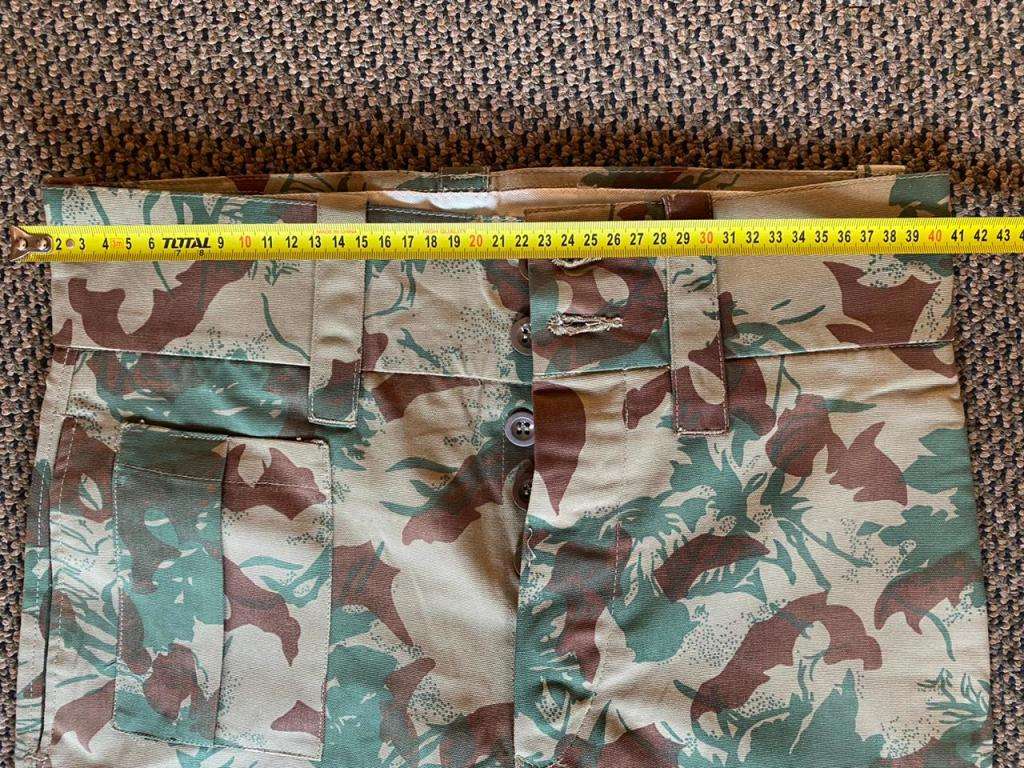 POLICE TASK FORCE 2ND PATTERN CAMO TROUSERS-NEVER WORN(NEW) PLEASE LOOK AT PICS FOR SIZED-LABELLED A