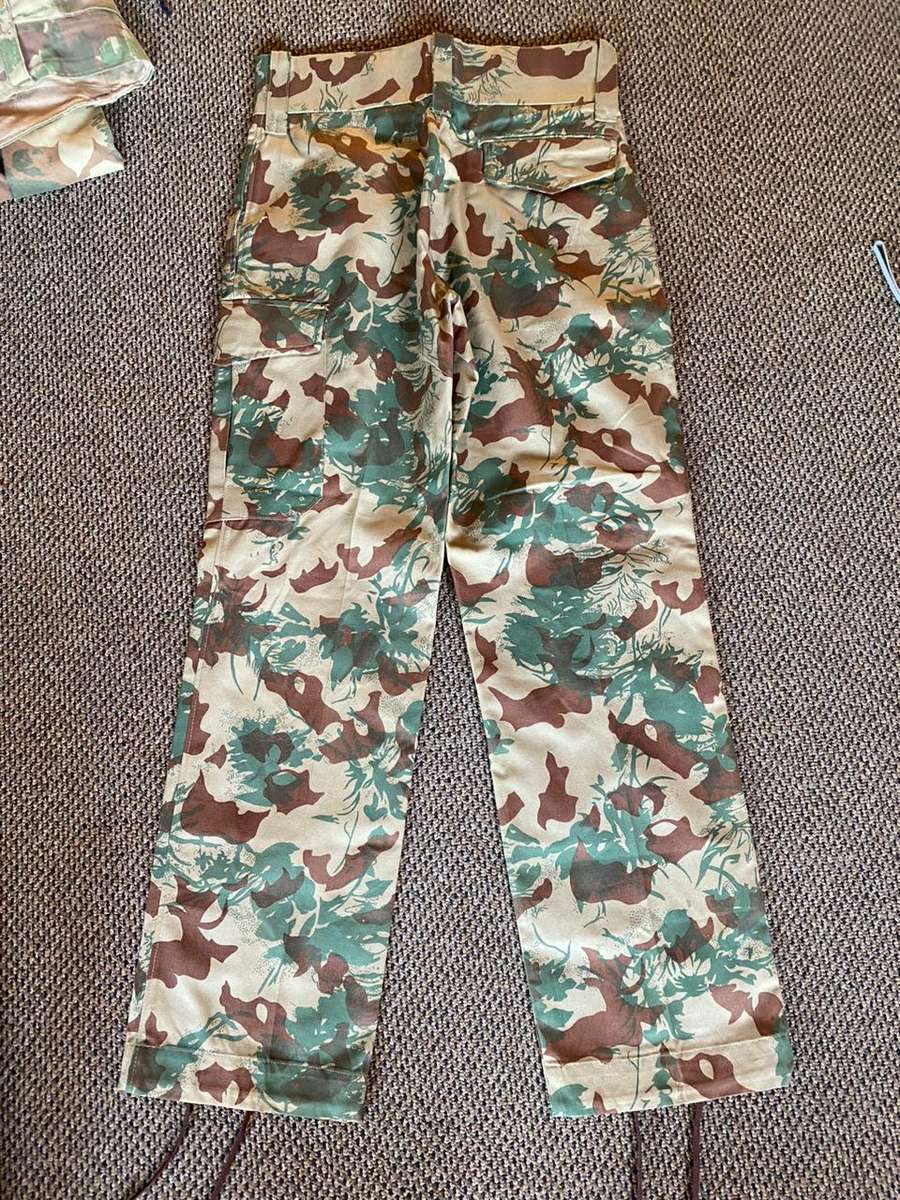 POLICE TASK FORCE 2ND PATTERN CAMO TROUSERS-NEVER WORN(NEW) PLEASE LOOK AT PICS FOR SIZED-LABELLED A
