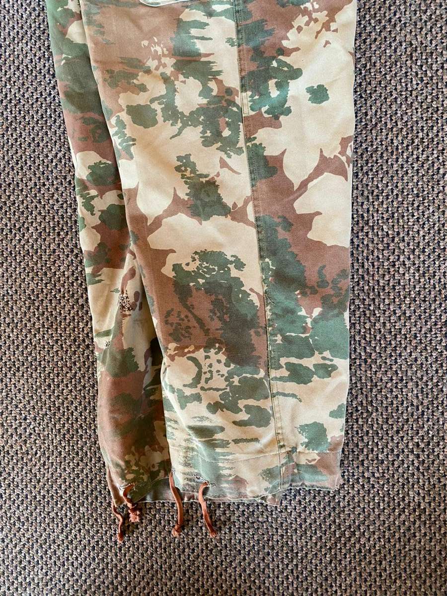 POLICE TASK FORCE 1ST PATTERN CAMO(WITH STARBURST PATTERN)TROUSERS -PLEASE LOOK AT PICS FOR SIZE-SOM