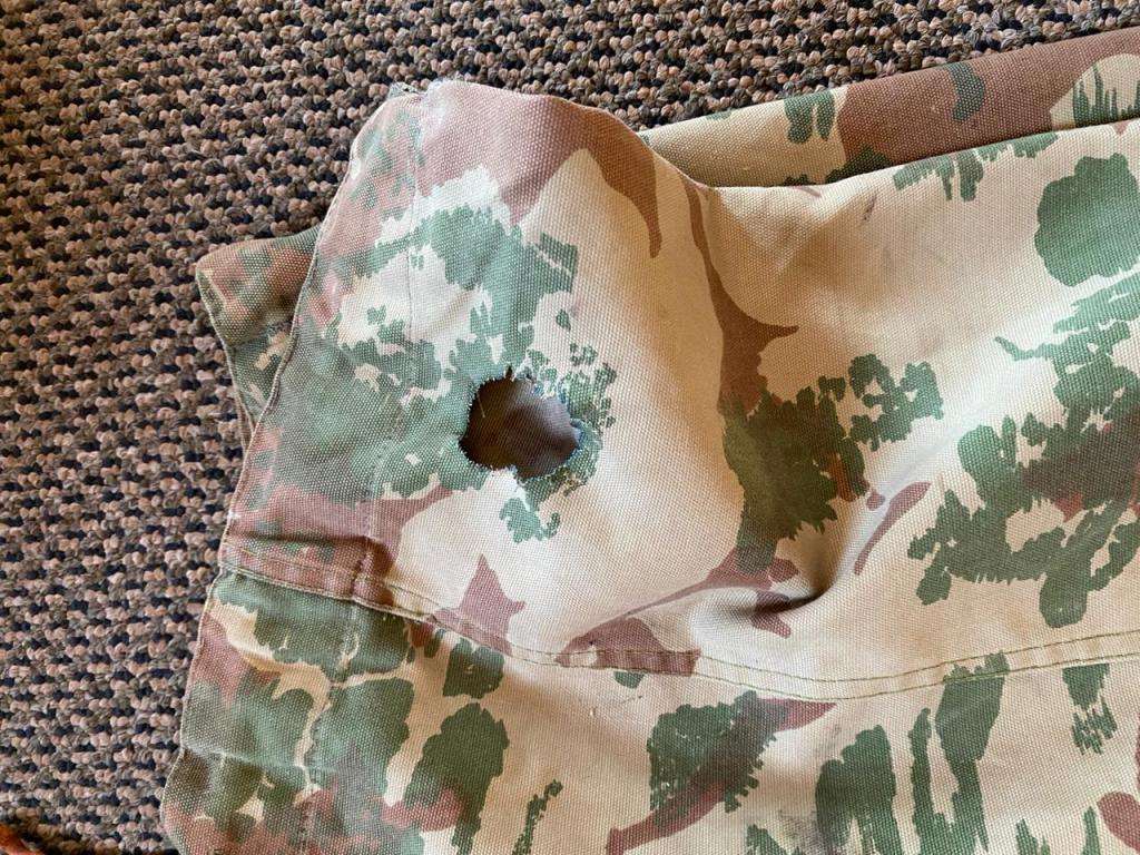 POLICE TASK FORCE 1ST PATTERN CAMO(WITH STARBURST PATTERN)TROUSERS -PLEASE LOOK AT PICS FOR SIZE-SOM