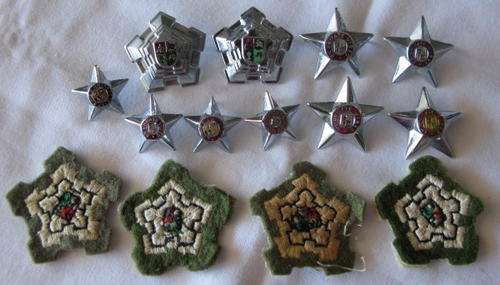 SELECTION OF SA ARMY RANKS WORN 1970'S - 1996.  METAL ONES WITH PINS INTACT.