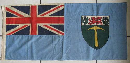 RHODESIAN FLAG FLOWN FROM 1964-1968.  SMALLER COMMEMORATIVE FLAG