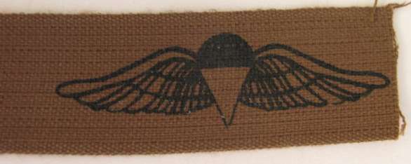 SA PARACHUTE WINGS - FIELD DRESS 1980'S - PRINTED