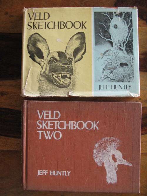 VELD SKETCHBOOK TWO BY JEFF HUNTLY - VOLUMES 1 & 2 - 1ST EDITION, RHODESIA