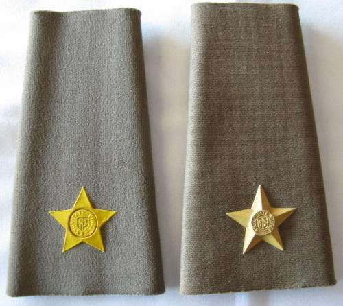 SADF 2ND LT. RUBBERISED RANK PAIR - FIELD DRESS - 1980'S - 1996