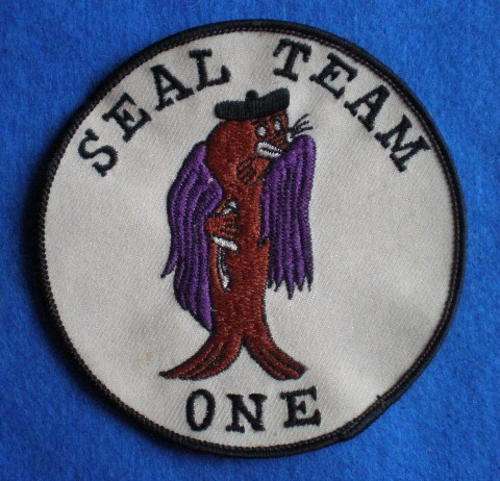 US NAVY SEALS-TEAM ONE PATCH-ORIGINAL-DIAMETER 10CM