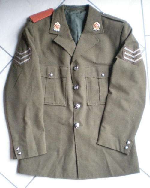 STEP OUT JACKET FOR SA ARMY BAND MEMBER LABELLED & DATED 1980-SIZE MEDIUM-MEASURES 54CM ARMPIT TO AR