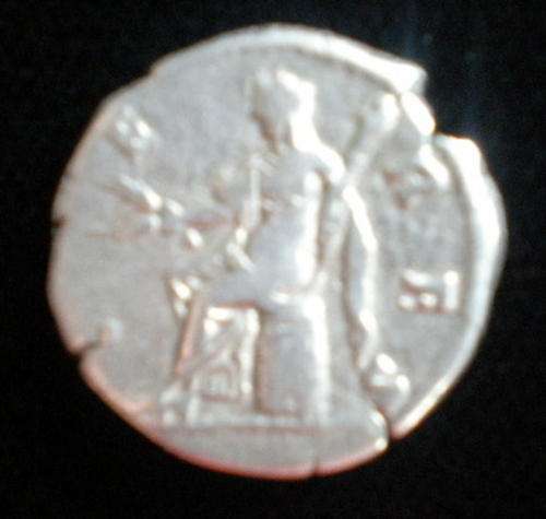 AUTHENTIC SILVER ROMAN COIN-FAUSTINA-CIRCIA 141-DIAMETER 17MM