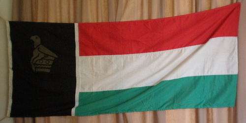 ZIMBABWE RHODESIA FLAG FLOWN FROM 1979-1980-MEASURES 80X180CM-ORIGINAL PERIOD ITEM-UNUSED CONDITION