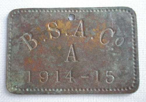 BRITISH SOUTH AFRICA HUT TAX TOKEN 1914-15-BRASS-SIZE 38X25,3MM-NO 800L IN HERNS-CATALOG. PRICE R800