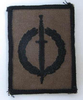 RECCE OPERATORS BADGE-BLACK EMBROIDERED ON NUTRIA-ORIGINAL