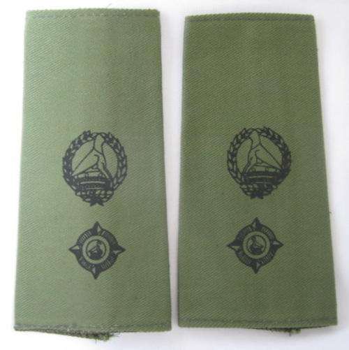 ZIMBABWE ARMY LT.COLONEL RANK SLIP ON PAIR-POST 1980