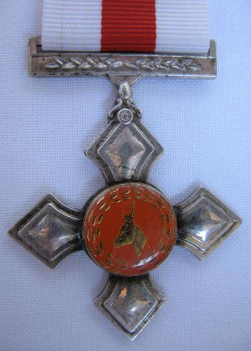 SADF FULL SIZE ARMY CROSS SILVER MARK ON SUSPENDER ARM-NUMBERED 96-GOOD CONDITION