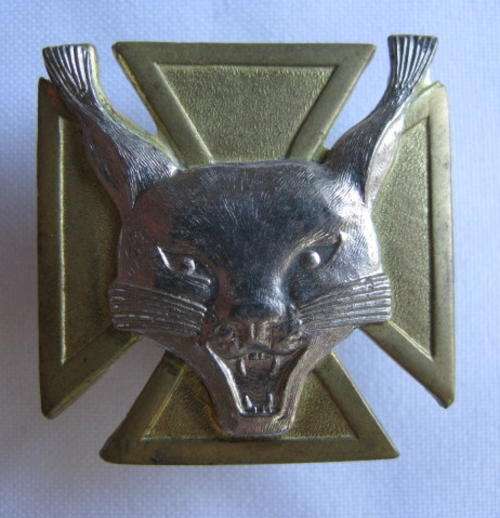 7 SA INFANTRY TRAINING UNIT CAP BADGE-APPROVED 1986-BI METAL TYPE-2X SCREW LUGS