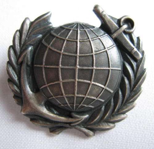 SA NAVY MARINE(GREY METAL)BREAST BADGE -2 PINS