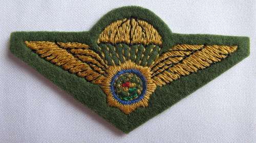 SA POLICE SPECIAL TASK FORCE PARA WINGS-EMBROIDERED ON GREEN FELT BACKING