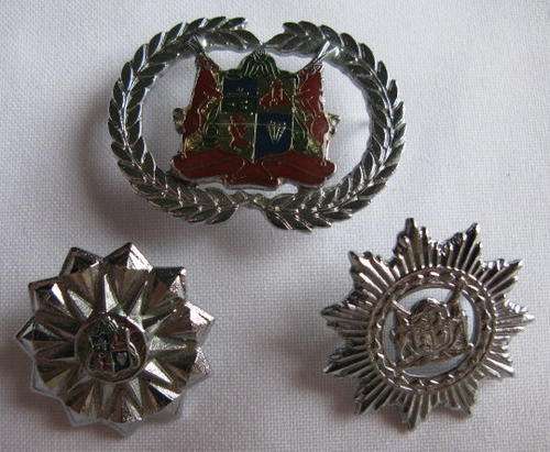 SWA POLICE WARRANT OFFICER(MALE)CHROME & ENAMEL TYPE 2 RANK BADGE+POLICE RANK STAR & POLICE CHROMED