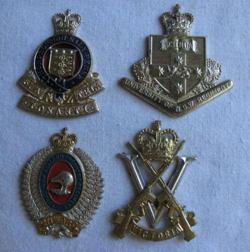 SELECTION OF 4 NEW ZEALAND BADGES-SOLD TOGETHER-NO LUGS