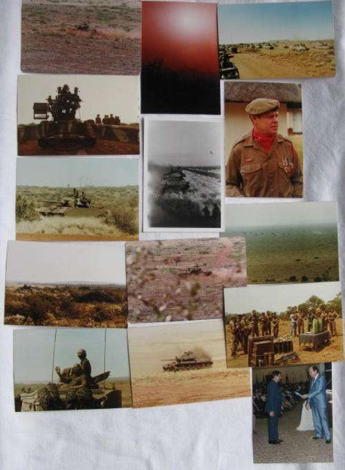 SADF BORDER WAR PERIOD SELECTION OF 14 ORIGINAL PHOTOS-ARMOURED CORPS IN TRAINING