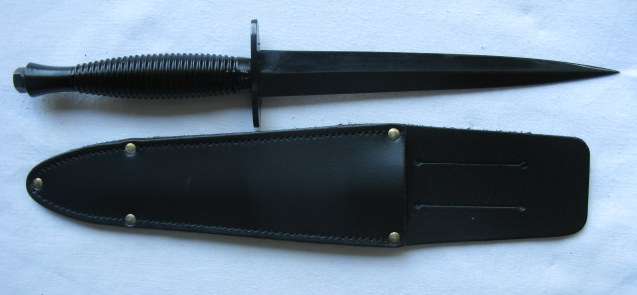 RECCE-FAIRBAIRN SYKES COMMANDO DAGGER & LEATHER SHEATH-COMES WITH JOHN NOWILL & SONS SHEFFIELD MAKER