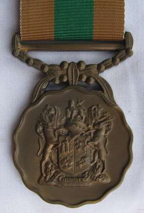 F/S SADF GOOD SERVICE MEDAL IN BRONZE - NUMBERED