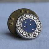 SOUTHERN CROSS BUTTON PIN BADGE