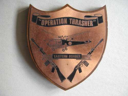 RHODESIAN OPERATION THRASHER PLAQUE
