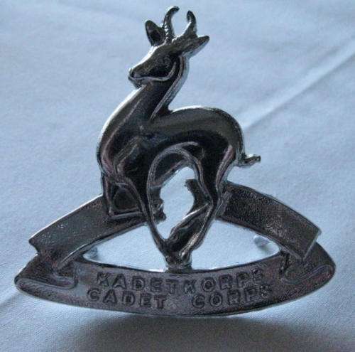 CADET CORPS CHROMED BERET BADGE - 2 X SCREW LUGS