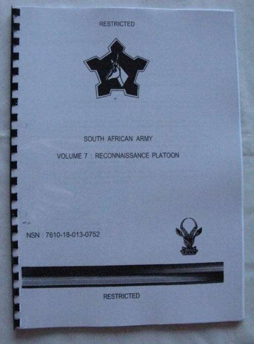 SA ARMY RECCE PLATOON VOLUME 7 - RESTRICTED DOCUMENT - 29 PAGES