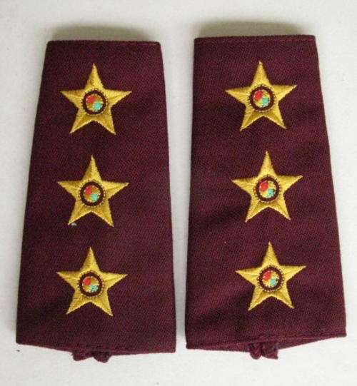 SA MEDICAL CORPS RANK SLIP-ON PAIR FOR CAPTAIN - 1980'S - 2002