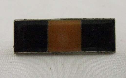 SA INFANTRY BERET BAR 2ND TYPE - BLACK/YELLOW/GREEN - ORIGINAL - ONE PIN