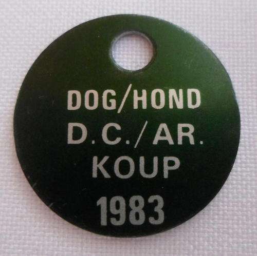 1983 KOUP D.C./AR DOG LICENSE