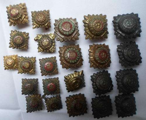 OFFICERS PIPS IN BRASS-LARGE X13 MESS DRESS X10-LUGS COMPLETE