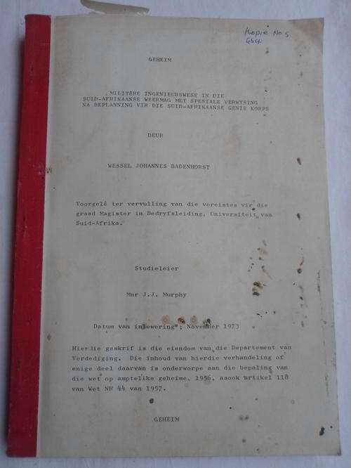 RESTRICTED DOCUMENT-PLEASE SEE PHOTOS-ORIGINAL