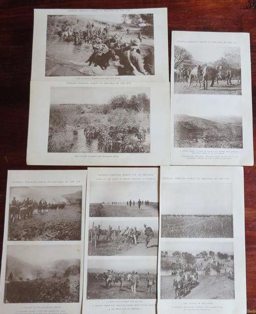 BOER WAR ORIGINAL PHOTO'S PRINTED 1902,DEPICTING GENERAL FRENCH'S ADVANCE FROM JOHANNESBURG TO