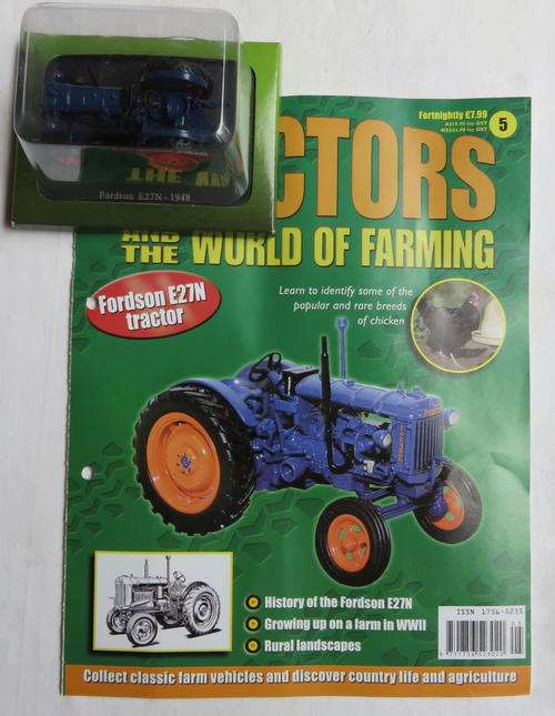 FORDSON E27N-1948 BY HACHETTE LONDON-WITH BOOKLET-MEASURES 80MM