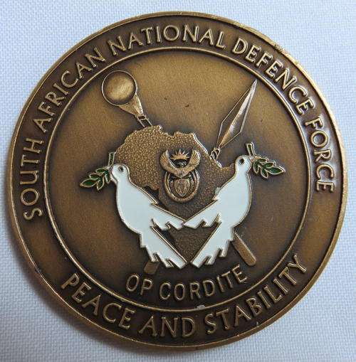 SANDF PEACE & STABILITY MEDALLION-DIAMETER 62MM