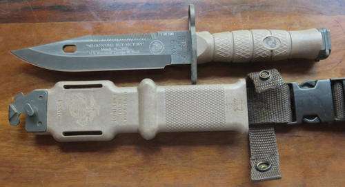 M9 BAYONET & SCABBARD -ONTARIO KNIFE COMPANY MARCH 19,2003-GEORGE W. BUSH EDITION 1 OF 500-ONLY 500